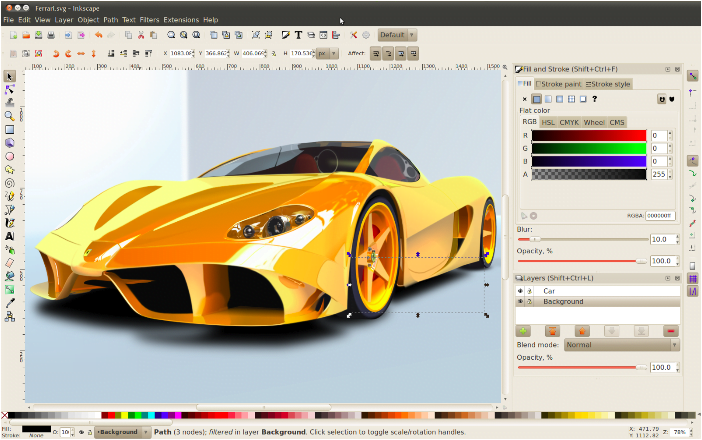 Inkscape - aplikasi desain grafis gratis