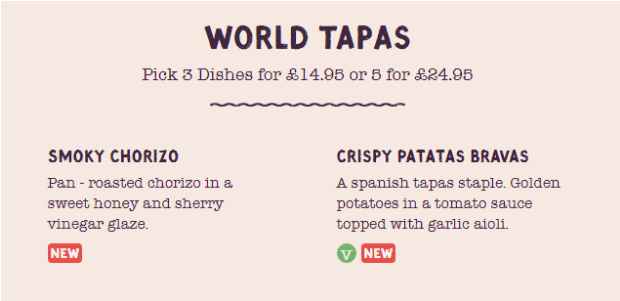 informasi menu di restoran beserta harganya