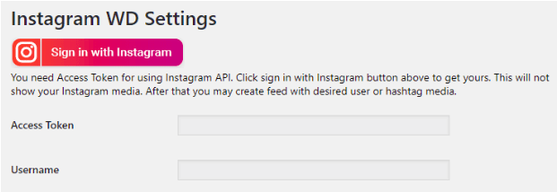 setting instagram WD