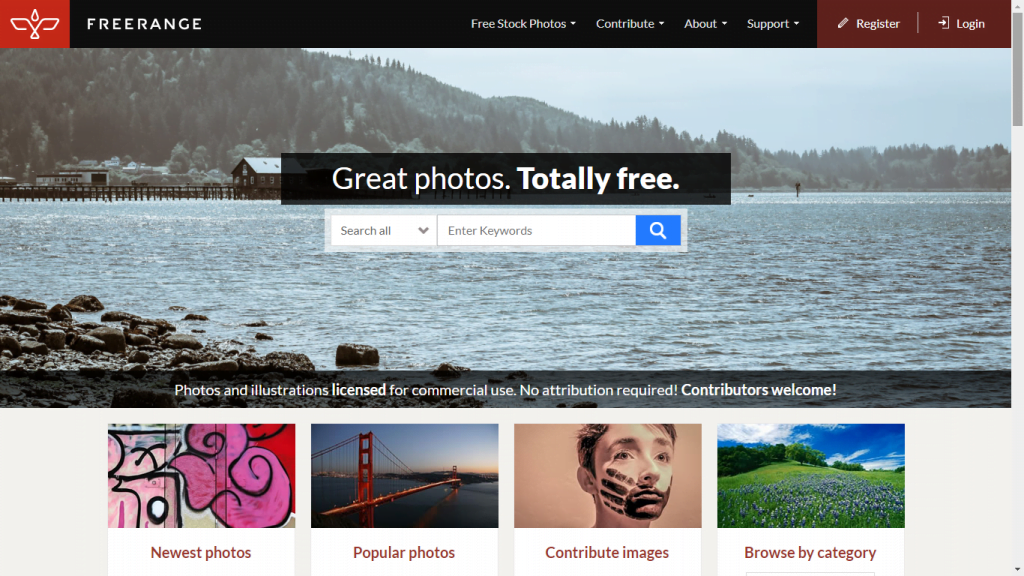 Freerange - Rekomendasi Situs Photo Stock Gratis