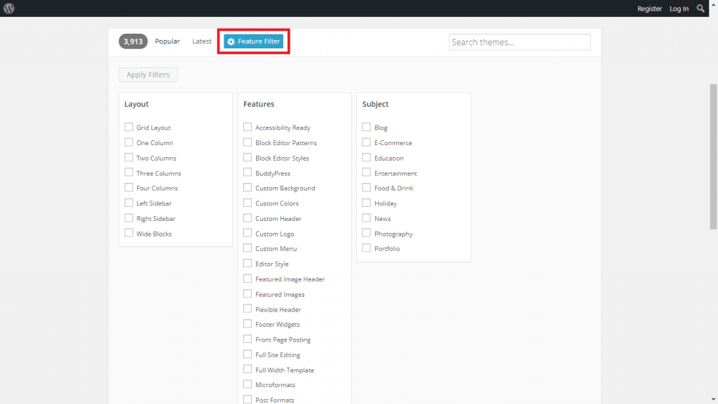 Download WordPress Theme 2 dari WordPress-org