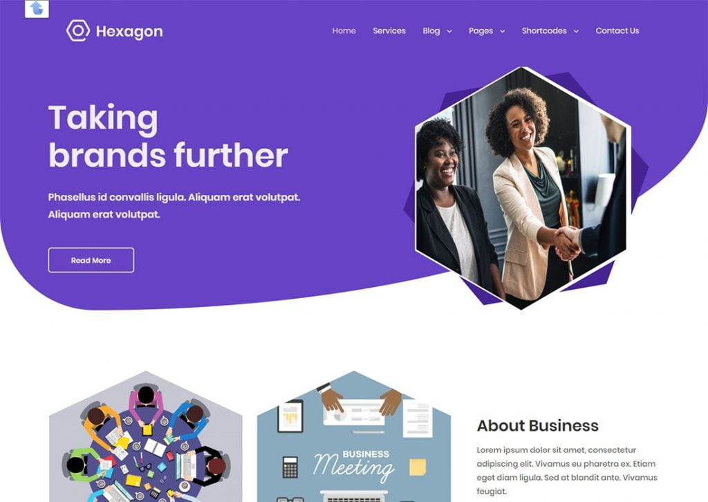 Hexagon - Theme WordPress Gratis