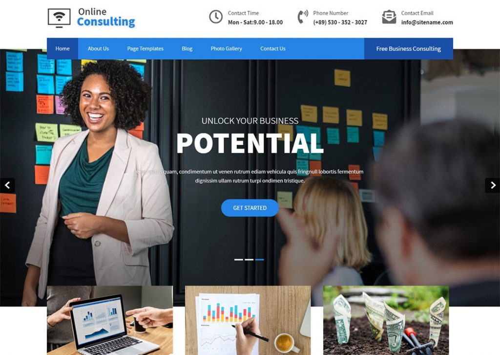 Online Consulting - Theme WordPress Gratis
