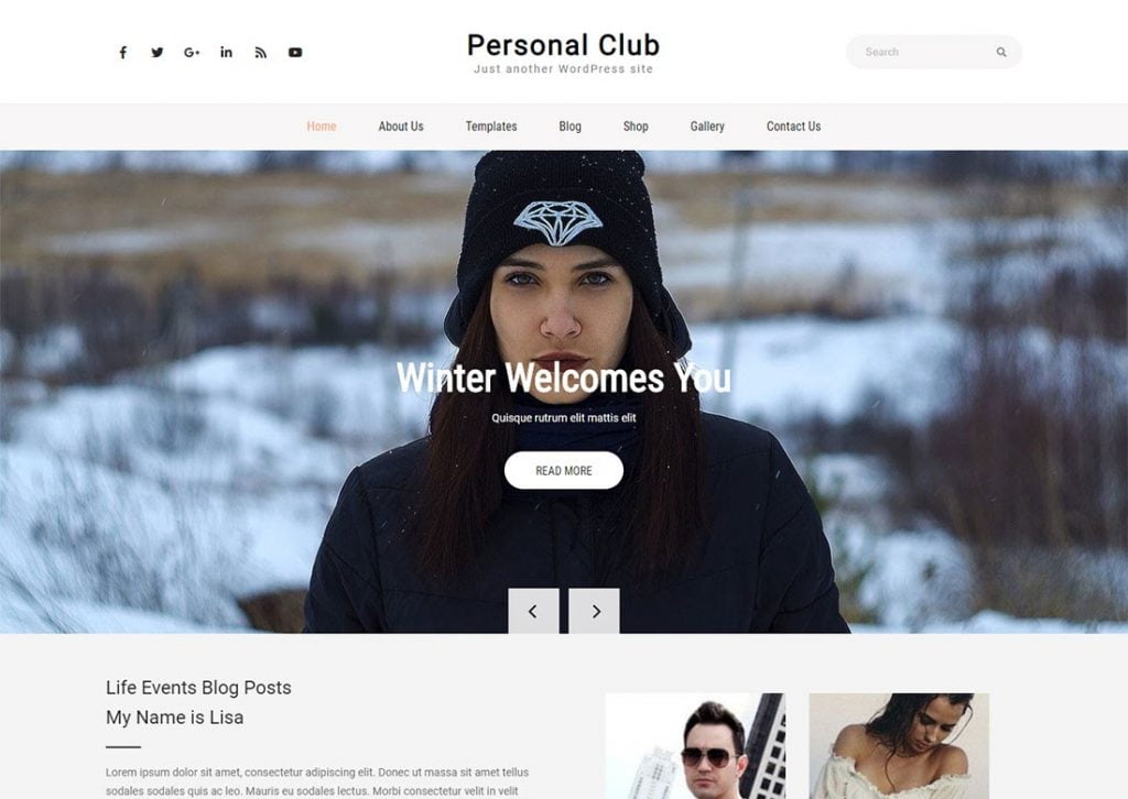 Personal Club - Theme WordPress Gratis