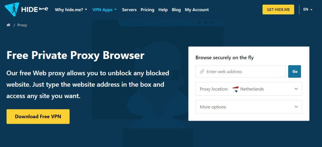 hide me - Daftar Proxy Site Terbaik 2024