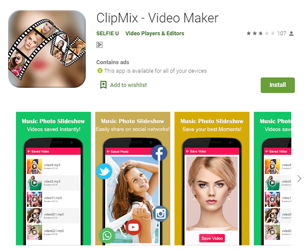 ClipMix - Aplikasi Edit Foto Jadi Video Gratis