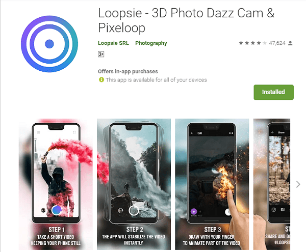 Loopsie - Aplikasi Edit Foto Jadi Video Gratis