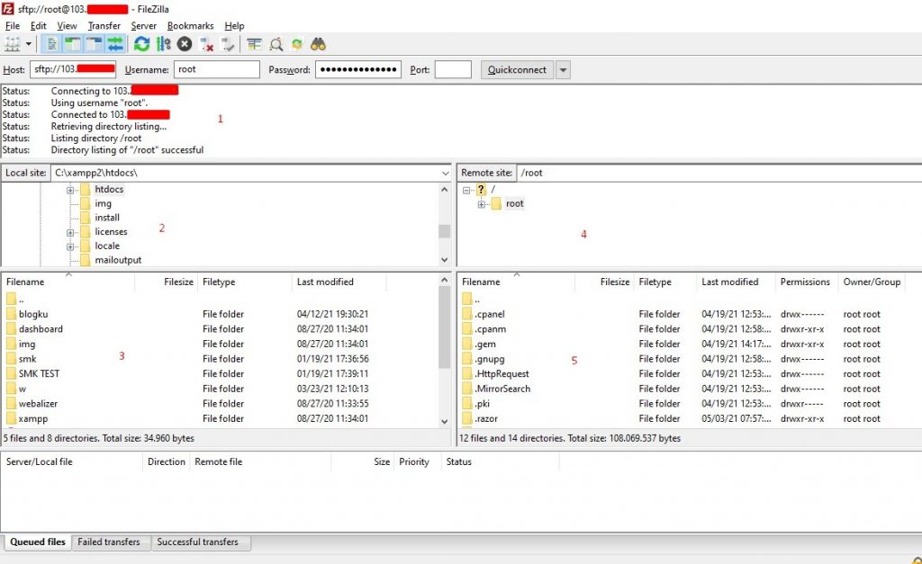 Cara menggunakan SFTP adalah dengan Filezilla