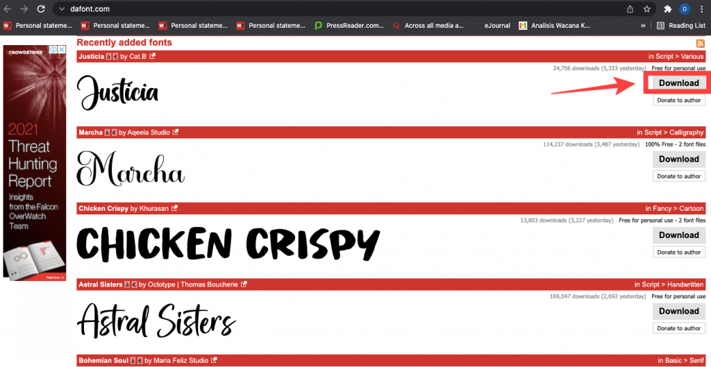 Cara Download Font Keren