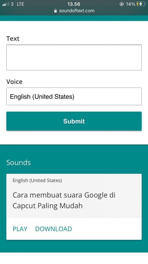 pilih jenis suara