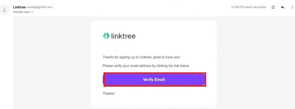 verifikasi linktree
