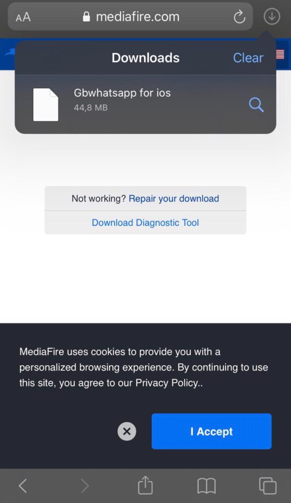 informasi hasil download