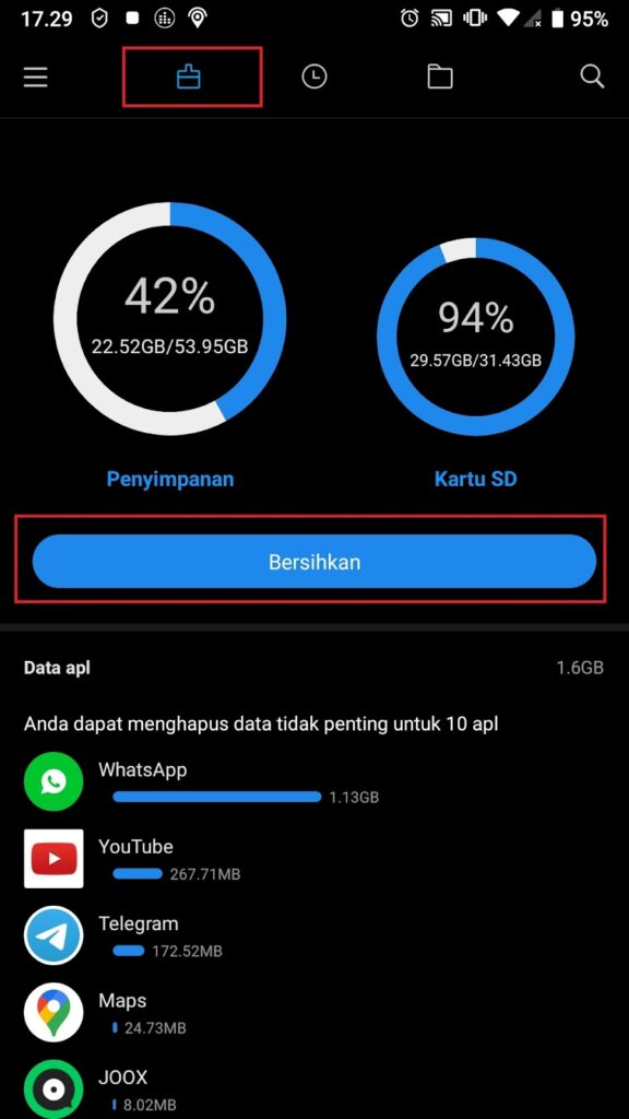 Bersihkan