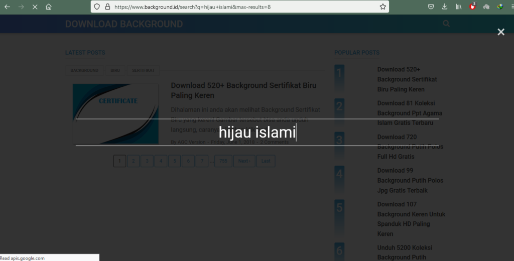 Cara Membuat Background Hijau Islami Pada Foto - Background