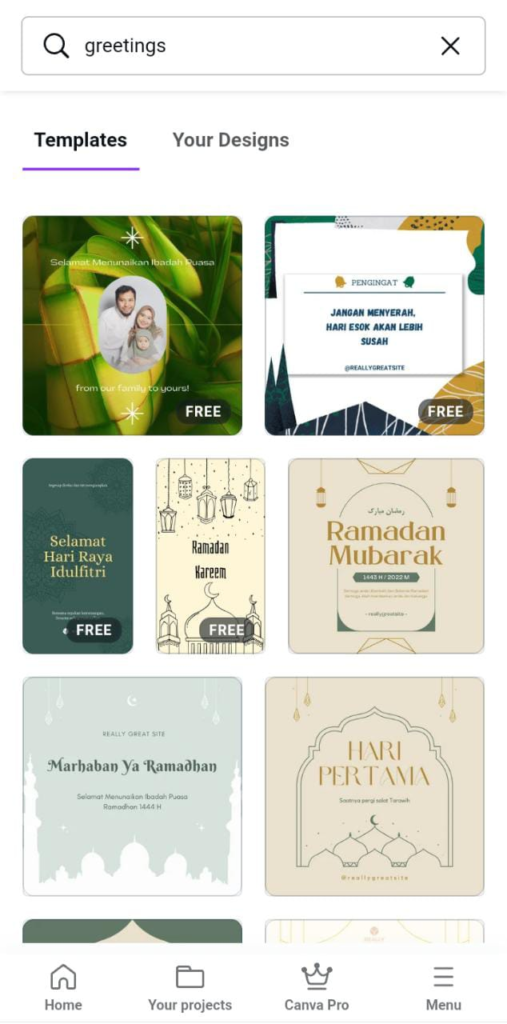 Cari Template Kartu Ucapan Lebaran