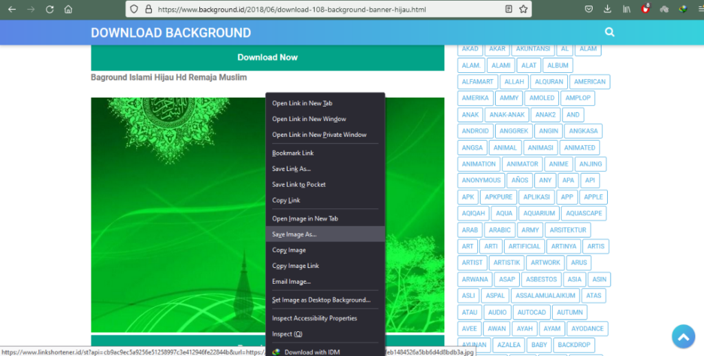 download background hijau islami