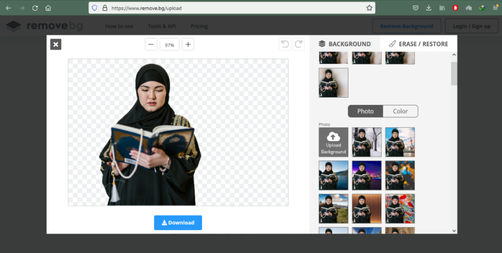 upload background