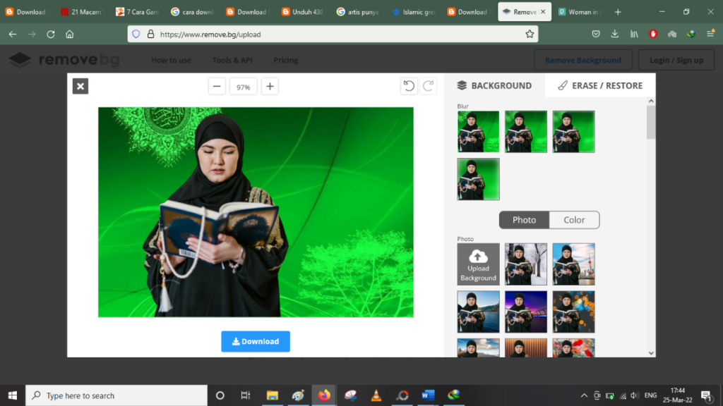 tambah background