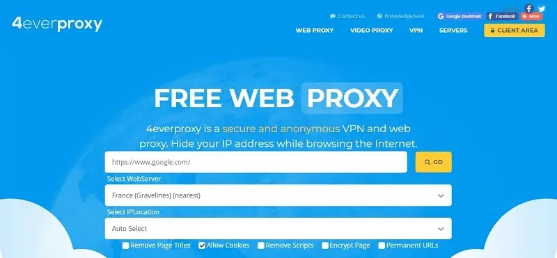 4everproxy - Free Proxy Video Player