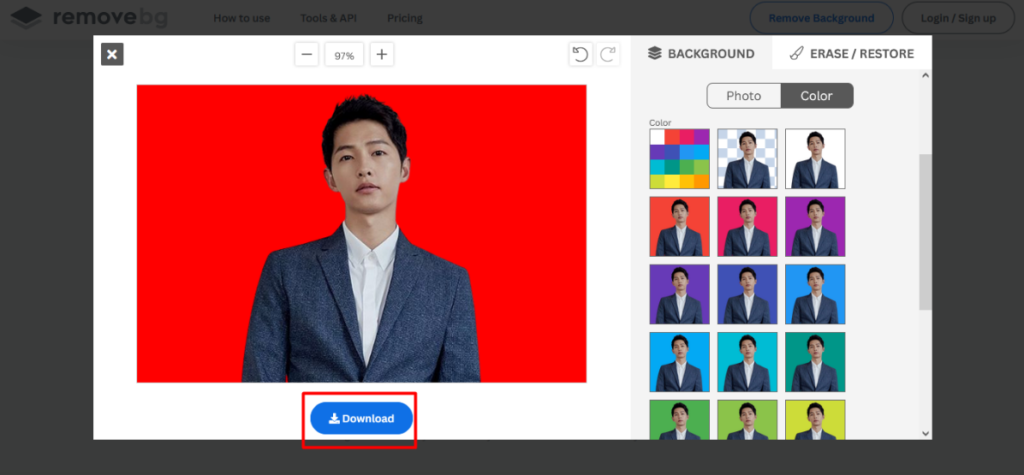 Cara Ganti Background Foto jadi Merah