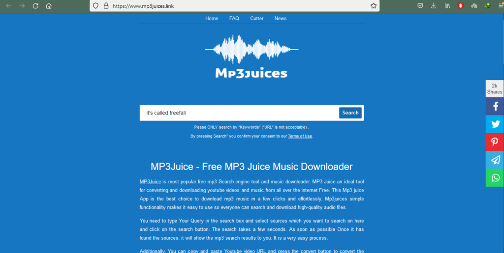 tampilan mp3 juice