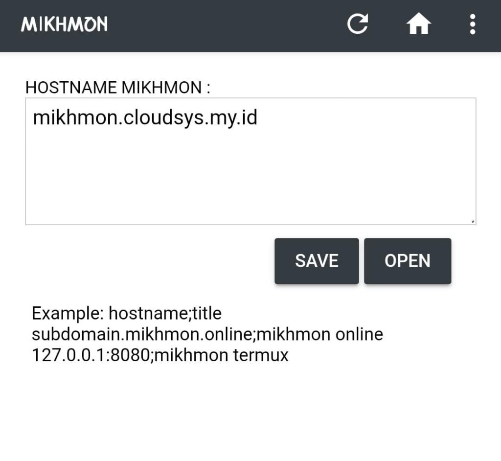 setting hostname mikhmon