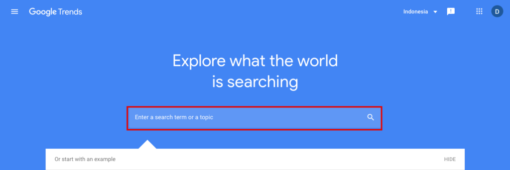 halaman utama google trends