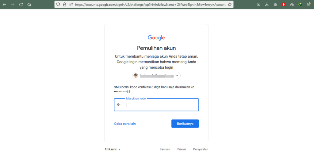 konfirmasi login 