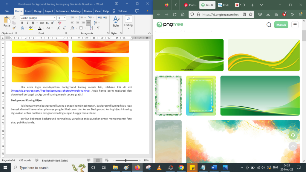 Background Kuning Hijau