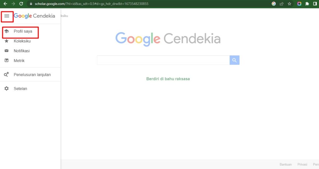 profil Google Cendekia