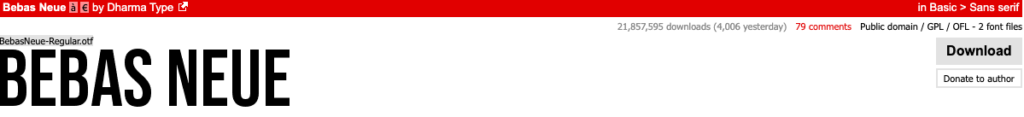 Bebas Neue - Contoh Tulisan Estetik
