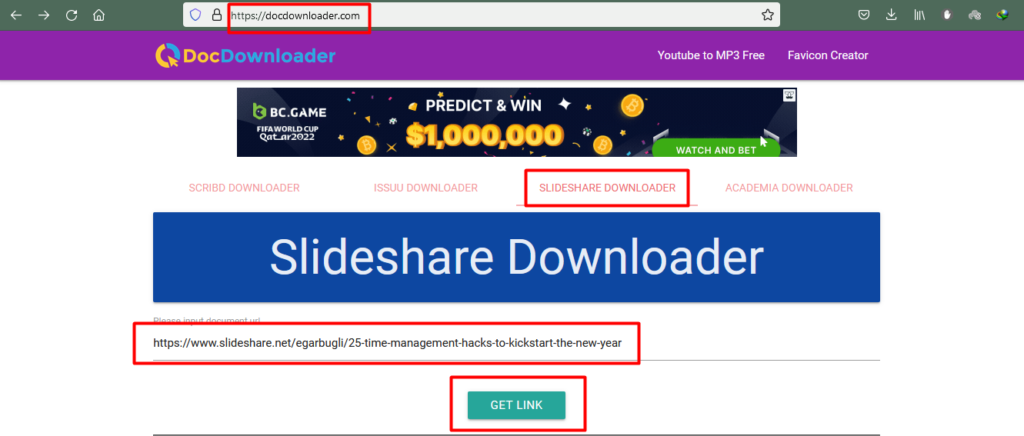 Slideshare Downloader