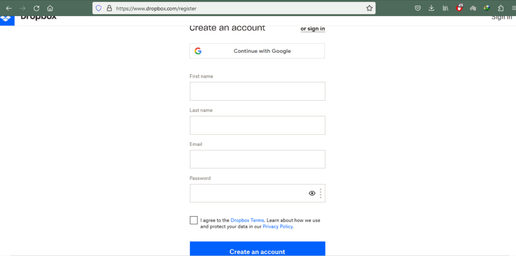 register dropbox