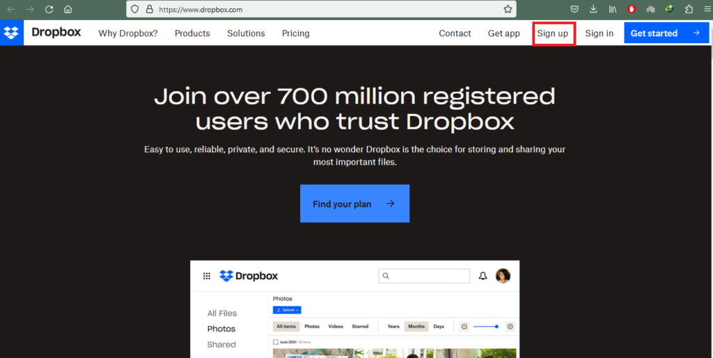 daftar dropbox