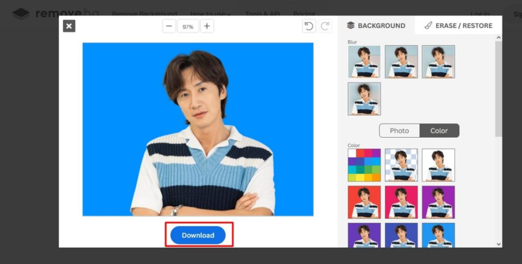 kode warna background biru