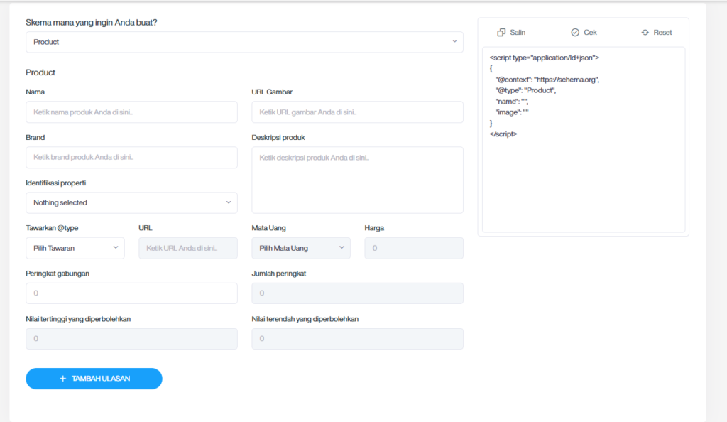 Generator Schema Online