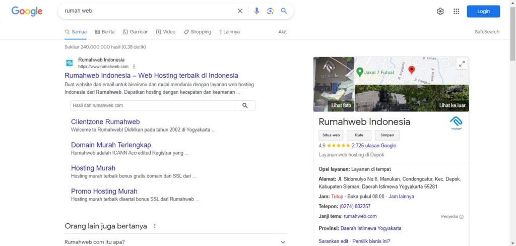 Google Review Rumahweb