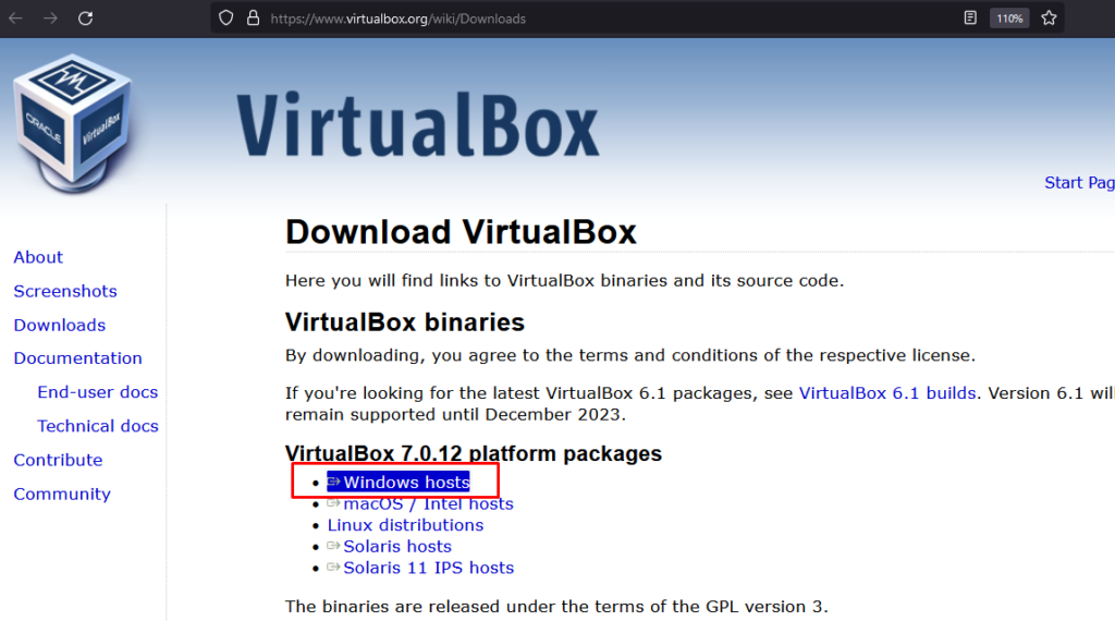 download VirtualBox