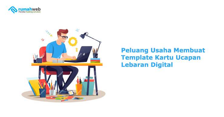 Banner - Peluang Usaha Membuat Template Kartu Ucapan Lebaran Digital
