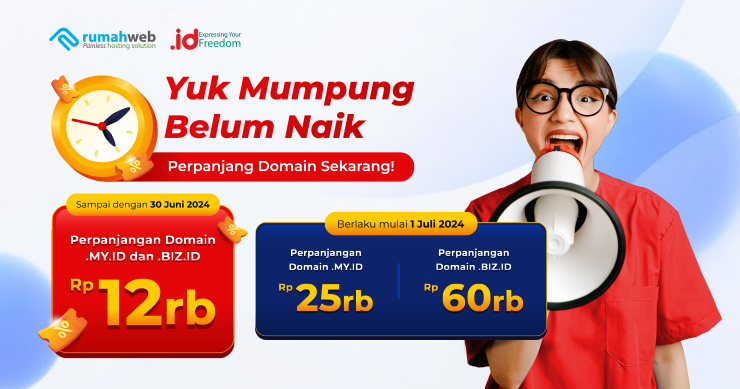 Banner - Kenaikan Harga Perpanjangan Domain
