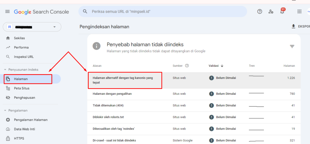 cara cek duplikat kanonik di google search