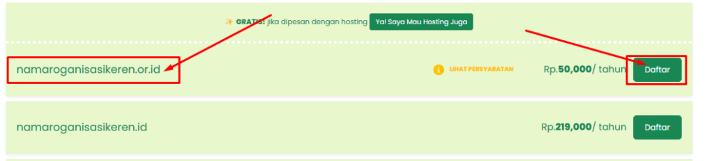 cek status domain anda