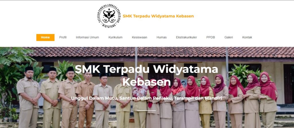 contoh layanan jasa pembuatan website sekolah - SMK Terpadu Widyatama Kebasen