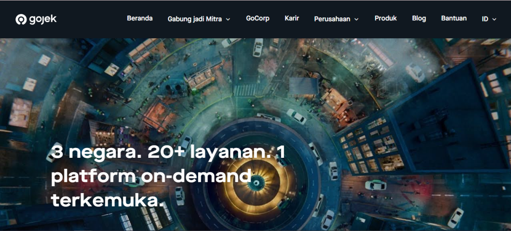 Gojek - Contoh Website Company Profile Untuk Bisnis