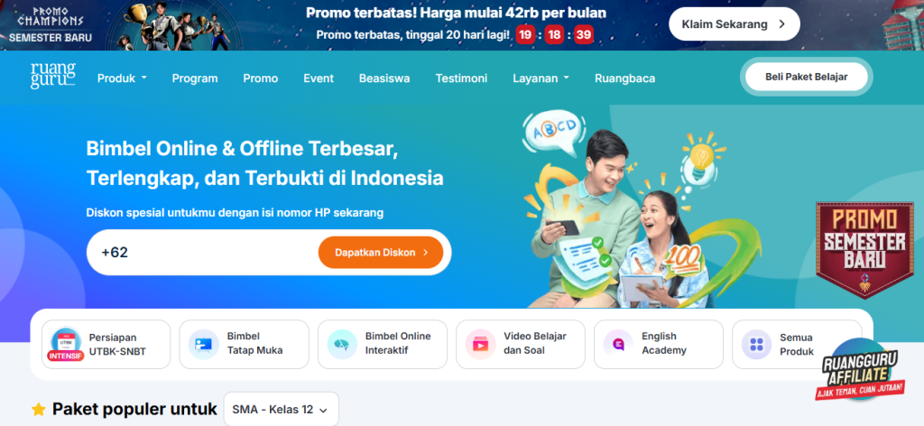 Ruang Guru - Contoh Website Company Profile Untuk Bisnis