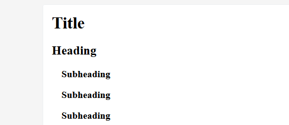 Penggunaan Heading dan Subheading