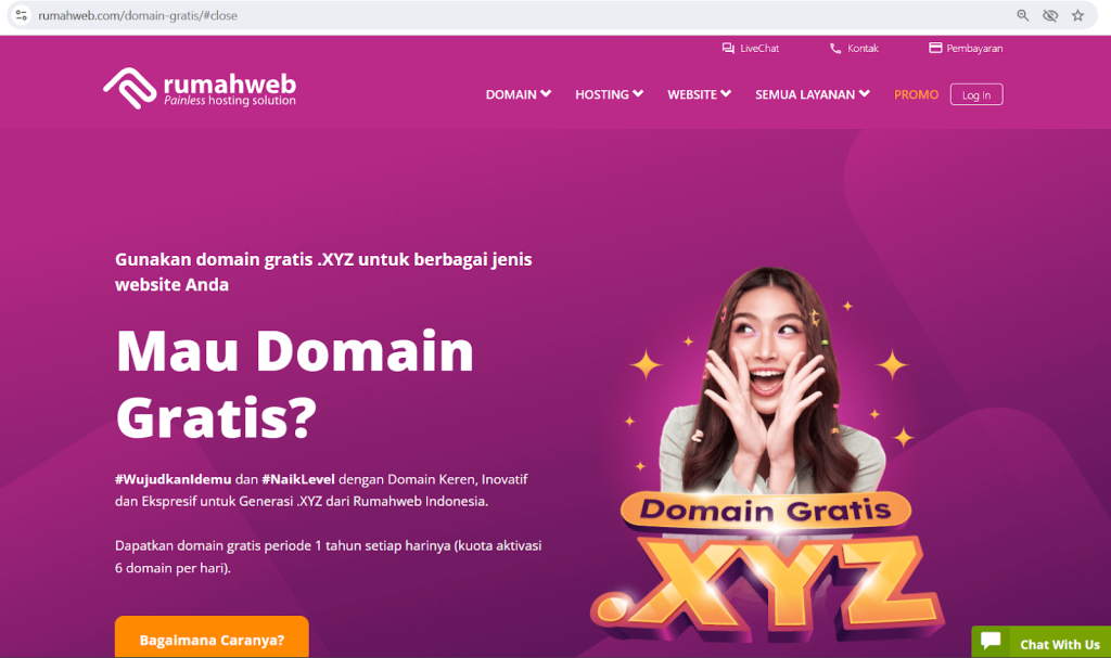 halaman domain gratis
