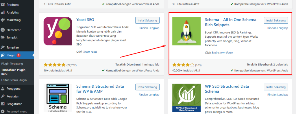 install plugin schema rich snippets