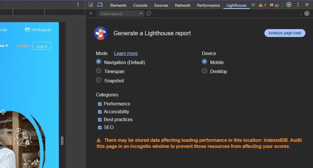 General Lighthouse report