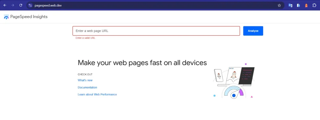 Masukkan domain yang akan diuji